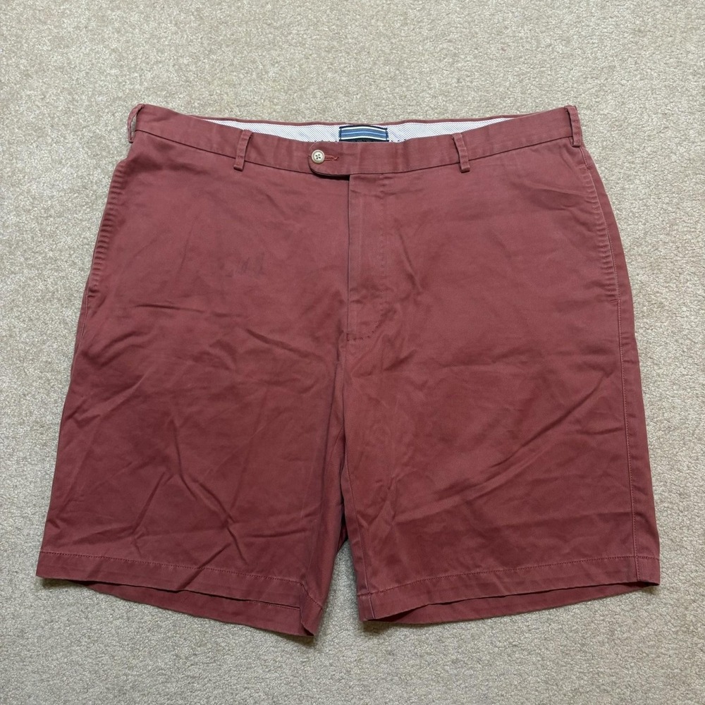 Peter Millar Shorts Mens 40‎ Red Pima Cotton Chino Casual Golf Flat Front Peru